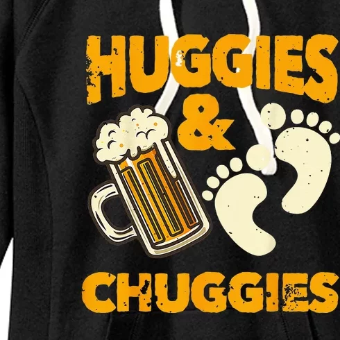 Huggies And Chuggies Funny Future Father Party Gift Women's Fleece Hoodie