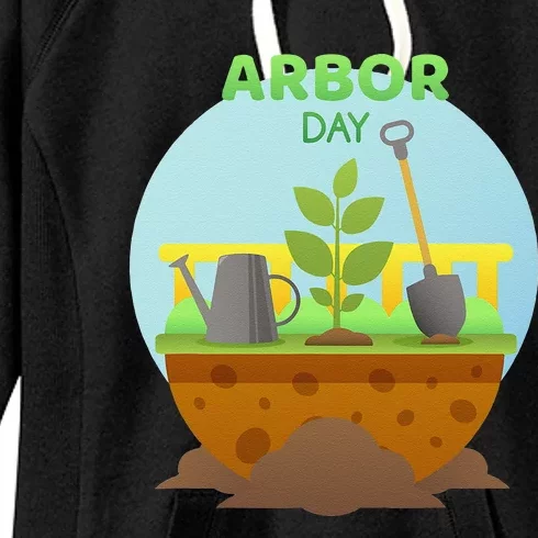 Happy Arbor Day Tree Planting Arbor Day Women's Fleece Hoodie