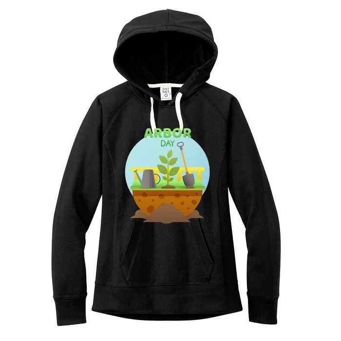 Happy Arbor Day Tree Planting Arbor Day Women's Fleece Hoodie