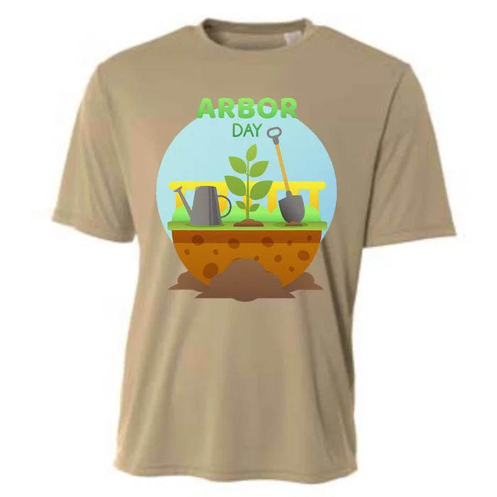 Happy Arbor Day Tree Planting Arbor Day Cooling Performance Crew T-Shirt