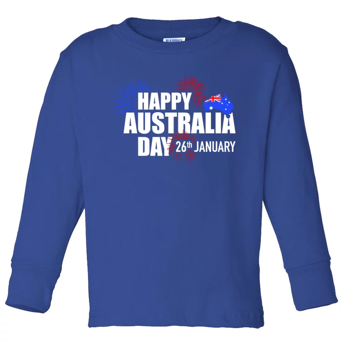 Happy Australia Day 26th Of January Meaningful Gift Toddler Long Sleeve Shirt