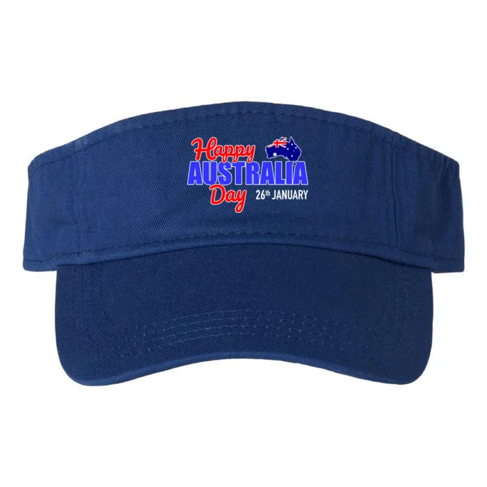 Happy Australia Day 26th Of January Great Gift Valucap Bio-Washed Visor