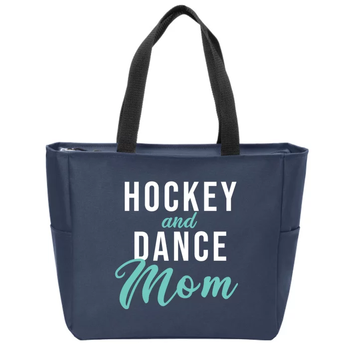 Hockey And Dance Mom Zip Tote Bag