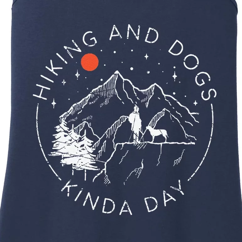 Hiking And Dogs Kinda Day Outdoor Lover And Dog Owner Ladies Essential Tank