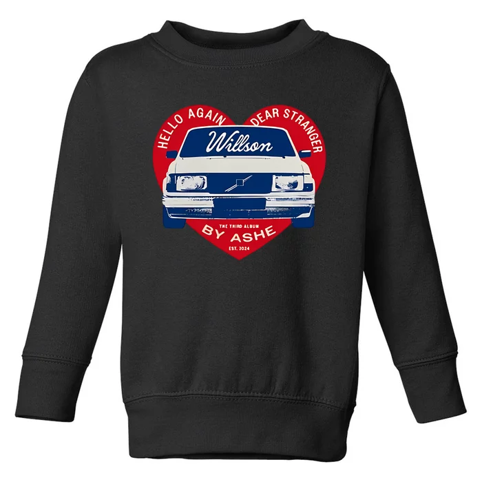 Hello Again Dear Stranger Willson Car By Ashe Toddler Sweatshirt