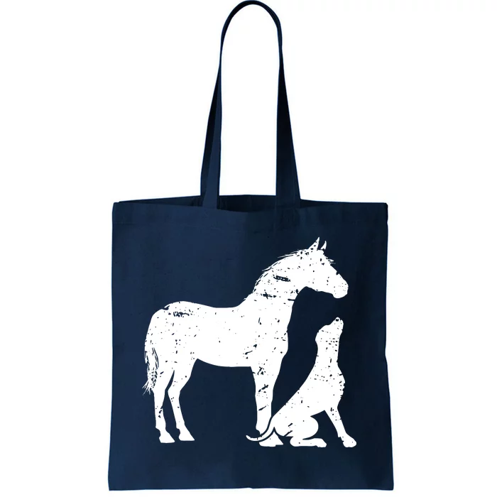 HORSE And DOG Motif For Women And Men Horse Dog Lover Tote Bag