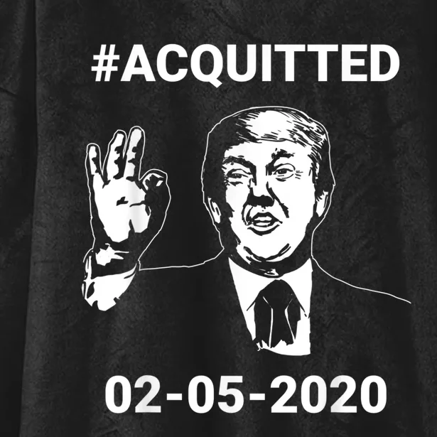 Happy Acquittal Day Trump President Victory Not Guilty Hooded Wearable Blanket