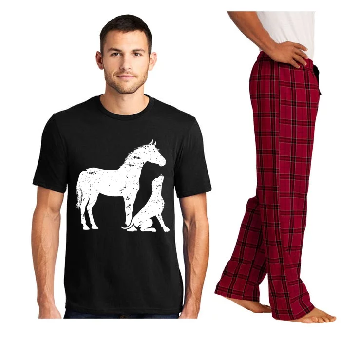 Horse And Dog Motif For Women And Men Horse Dog Lover Gift Pajama Set