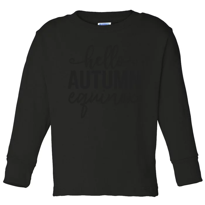 Hello Autumn Equinox Graphic Toddler Long Sleeve Shirt