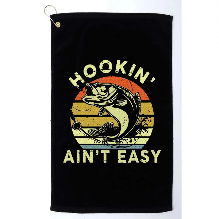 Hooking Aint Easy Humor Fishing Platinum Collection Golf Towel