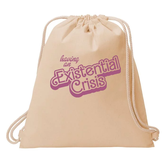 Having An Existential Crisis Drawstring Bag