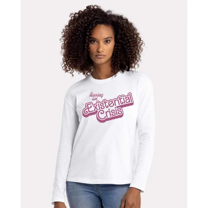 Having An Existential Crisis Womens Cotton Relaxed Long Sleeve T-Shirt