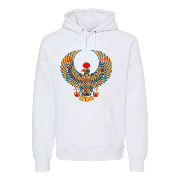 Horus Ancient Egyptian Falcon Hieroglyph Egypt God Mythology Premium Hoodie