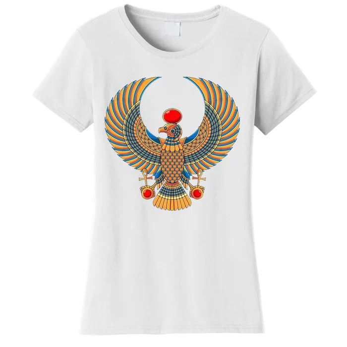 Horus Ancient Egyptian Falcon Hieroglyph Egypt God Mythology Women's T-Shirt