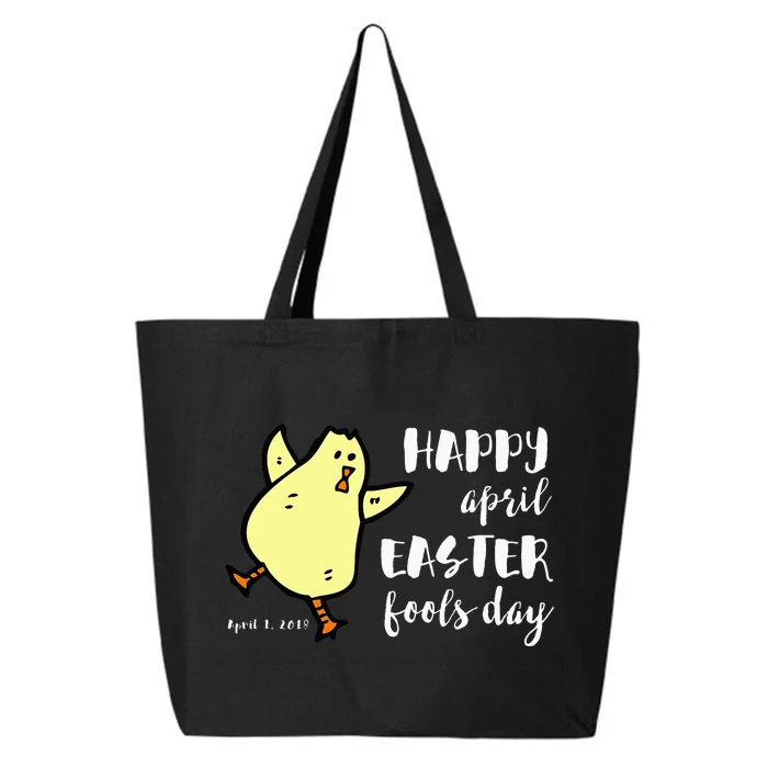 Happy April Easter Fools Day Funny Dancing Chick 25L Jumbo Tote