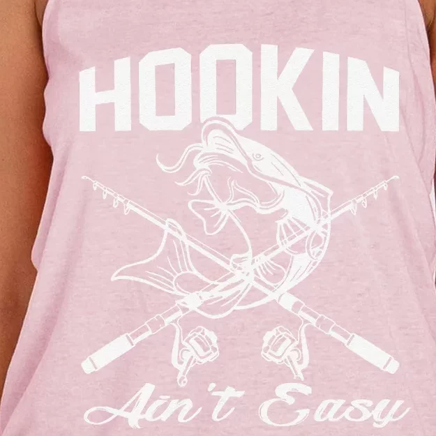 Hookin Aint Easy Fishing Women's Knotted Racerback Tank