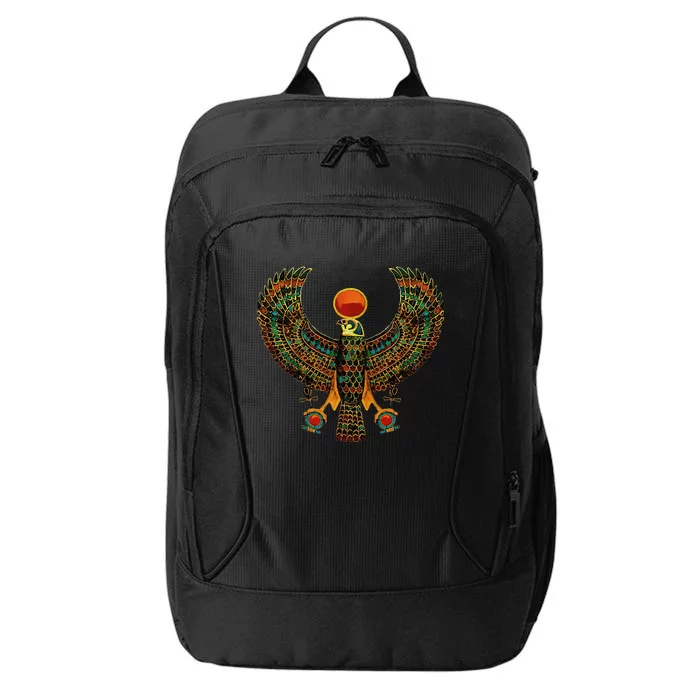 Horus Ancient Egyptian Falcon Hieroglyph City Backpack