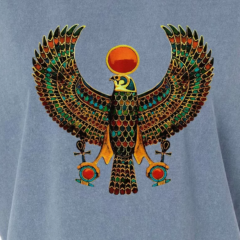 Horus Ancient Egyptian Falcon Hieroglyph Garment-Dyed Women's Muscle Tee