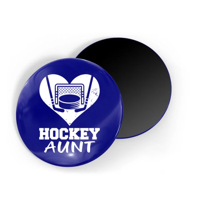 Hockey Aunt Funny Hockey Heart Gift Magnet