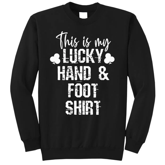 Hand And Foot Card Game Player Gift Funny Sharks Cards Tall Sweatshirt