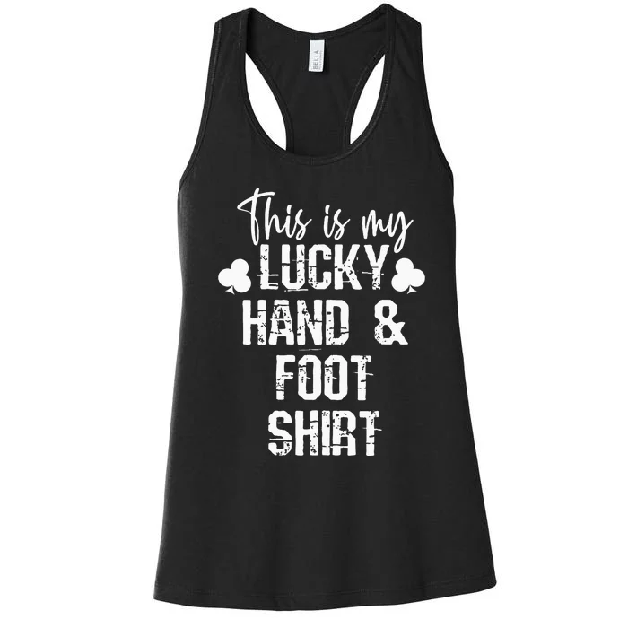 Hand And Foot Card Game Player Gift Funny Sharks Cards Women's Racerback Tank