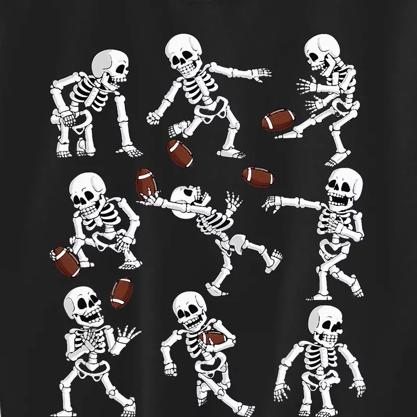 Halloween American Football Skeletons Funny Kids Kids Sweatshirt