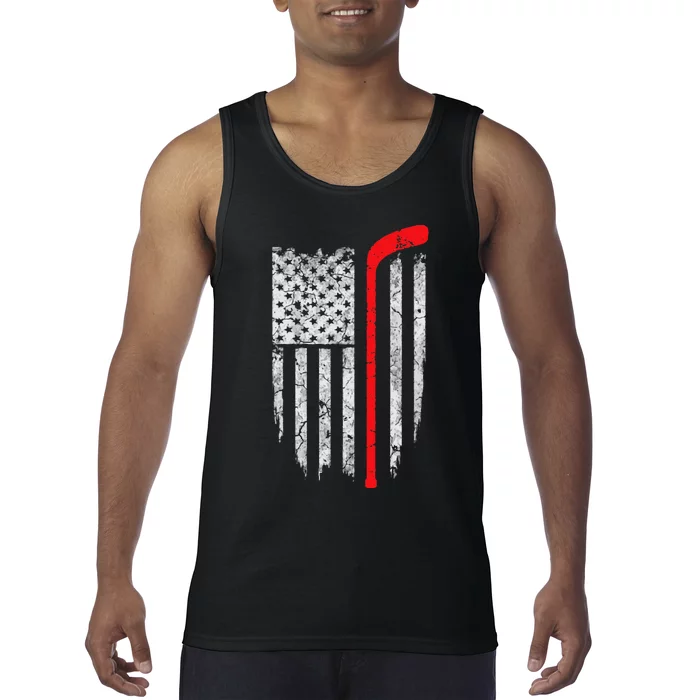 Hockey American Flag Hockey Tank Top