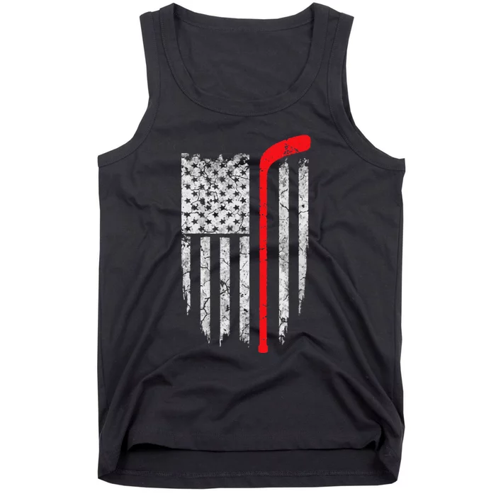 Hockey American Flag Hockey Tank Top