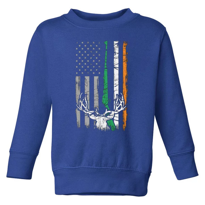 Hunting American Flag Irish St Patricks Day Ireland Usa Gift Toddler Sweatshirt