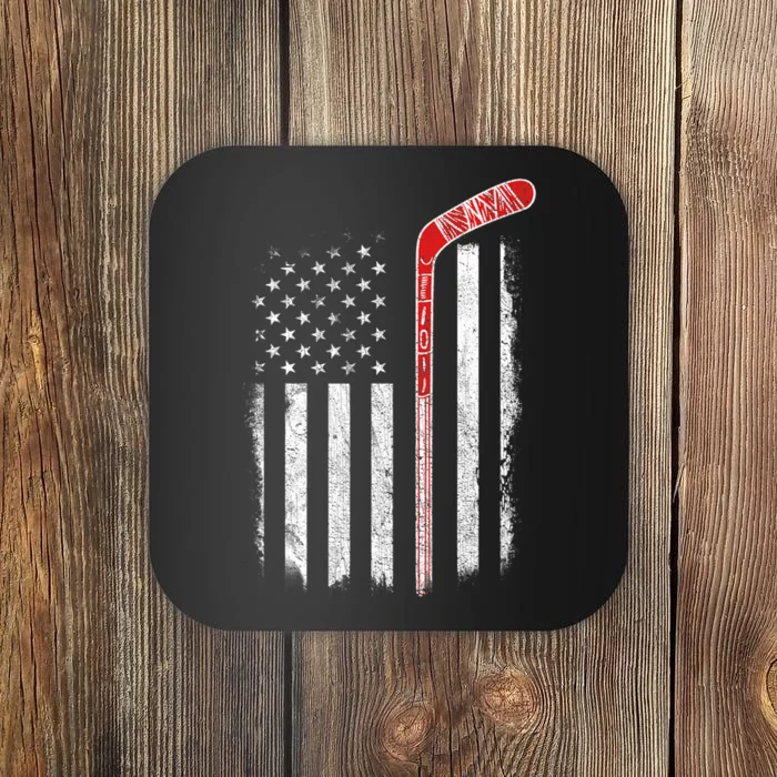 Hockey American Flag  Hockey Flag Coaster