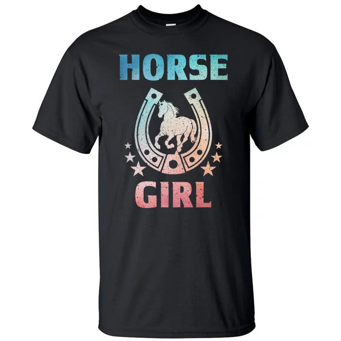 Horse Art For Women Horseback Riding Equestrian Tall T-Shirt