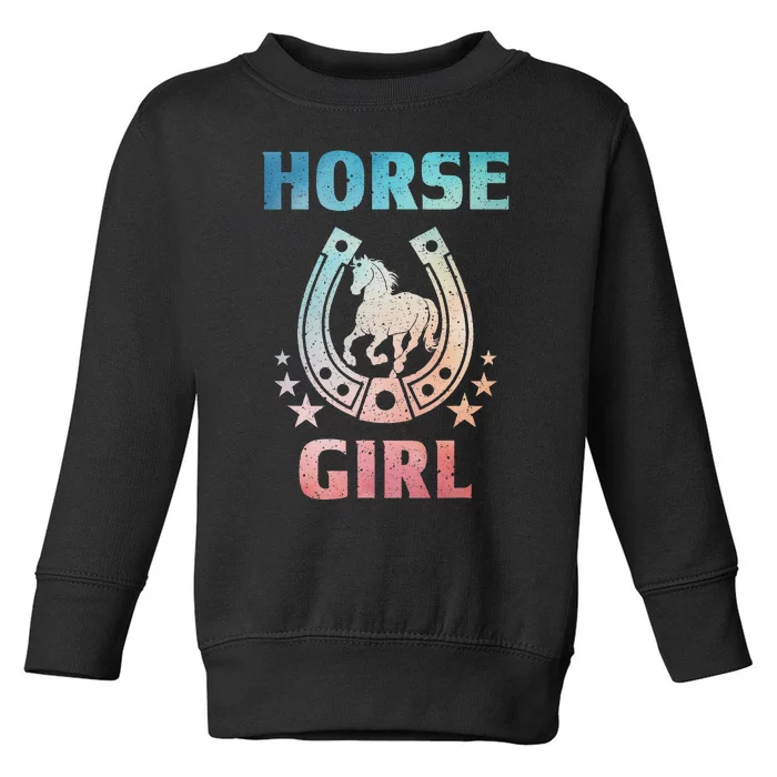 Horse Art For Women Horseback Riding Equestrian Toddler Sweatshirt