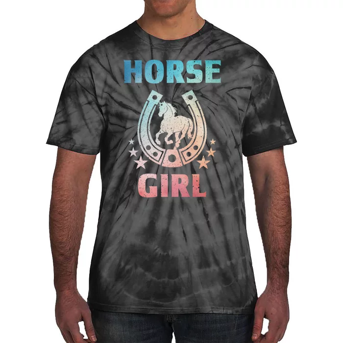 Horse Art For Women Horseback Riding Equestrian Tie-Dye T-Shirt