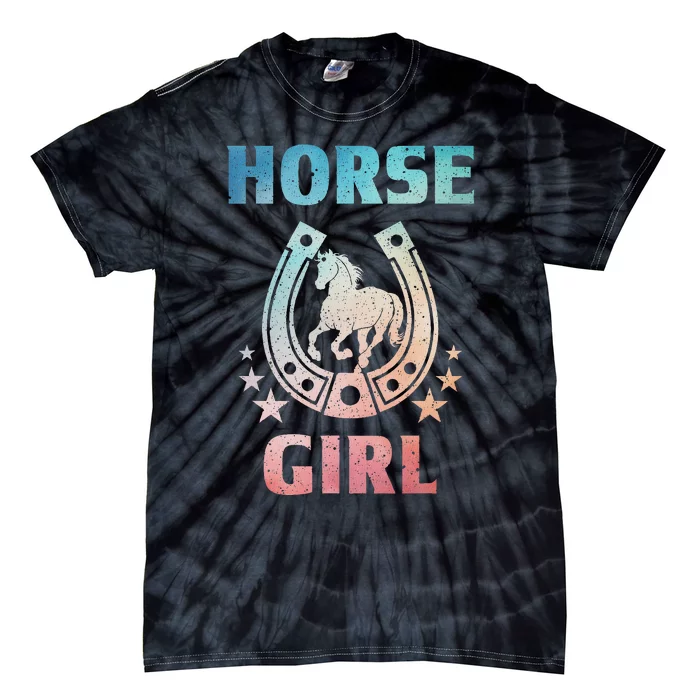 Horse Art For Women Horseback Riding Equestrian Tie-Dye T-Shirt