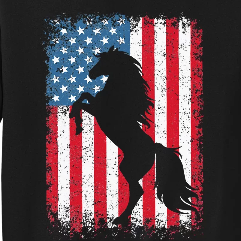 Horse American Flag Usa Sweatshirt