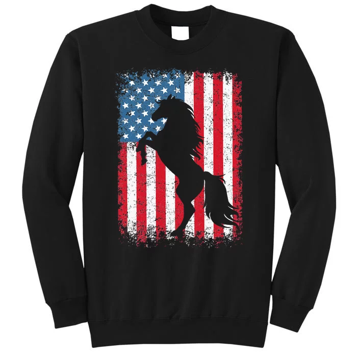 Horse American Flag Usa Sweatshirt