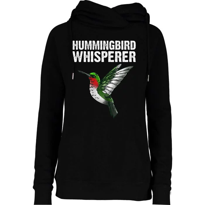 Hummingbird Art For Women Bird Watcher Womens Funnel Neck Pullover Hood