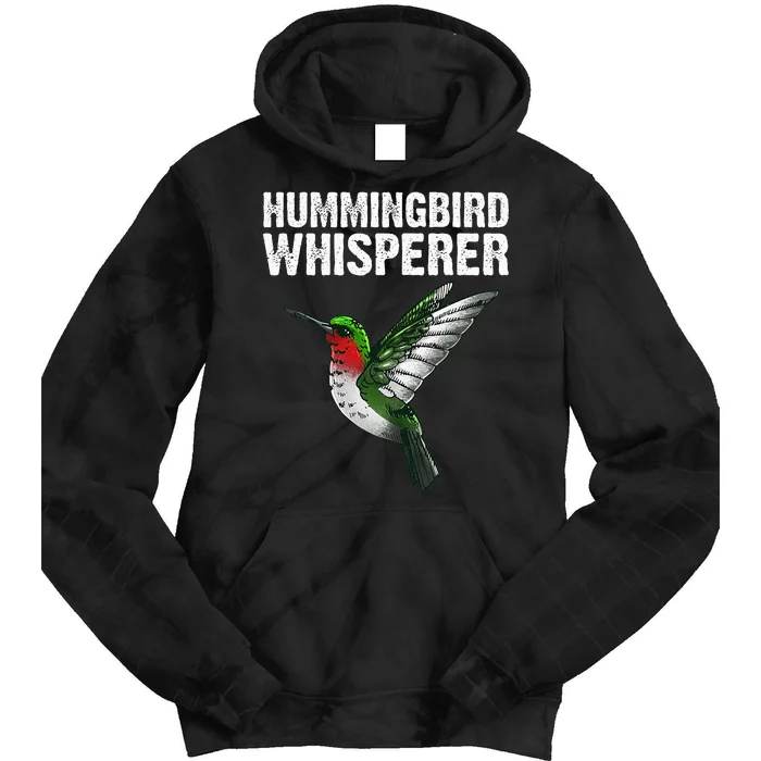 Hummingbird Art For Women Bird Watcher Tie Dye Hoodie