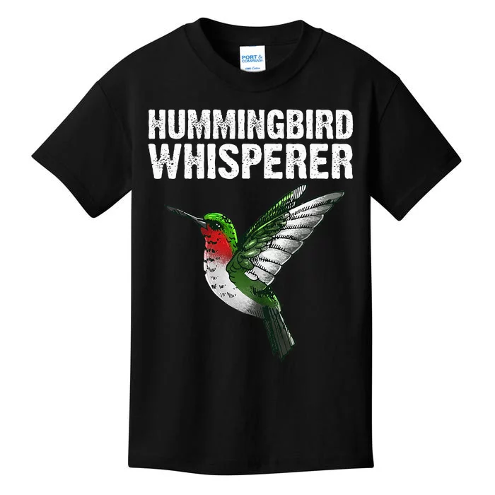 Hummingbird Art For Women Bird Watcher Kids T-Shirt