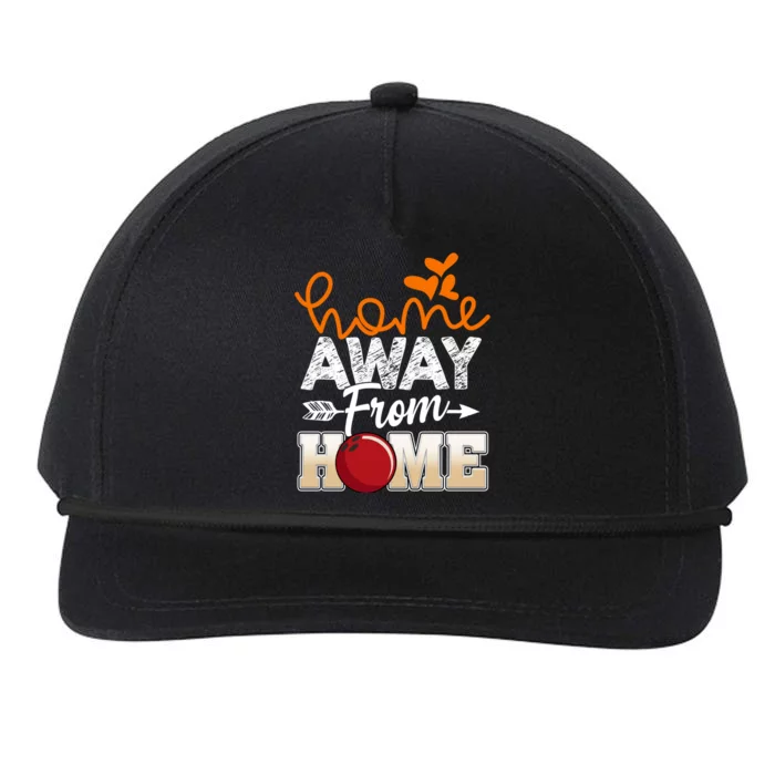 Home Away From Home Funny Bowling Snapback Five-Panel Rope Hat