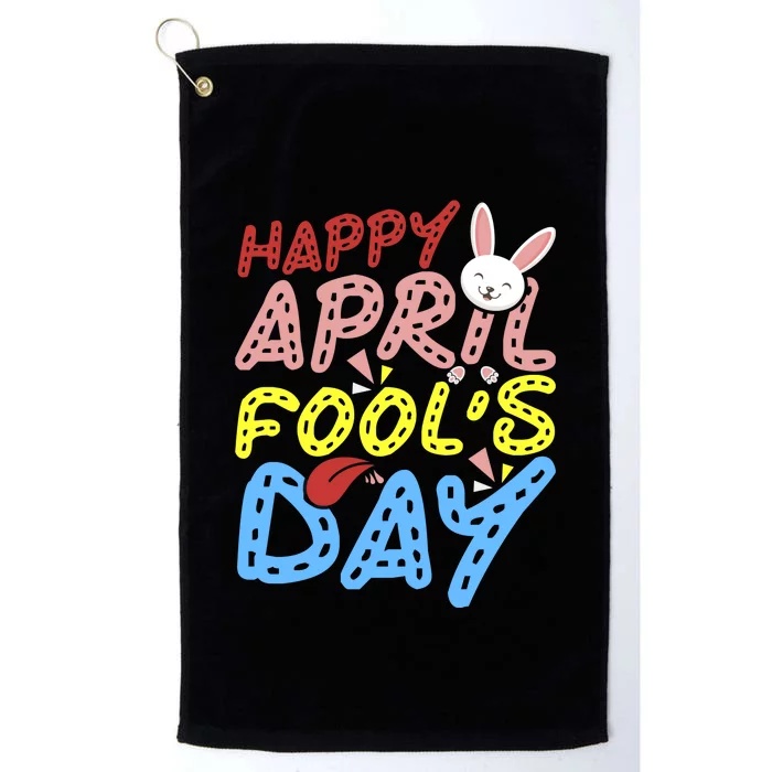 Happy April Fool's Day Funny Platinum Collection Golf Towel