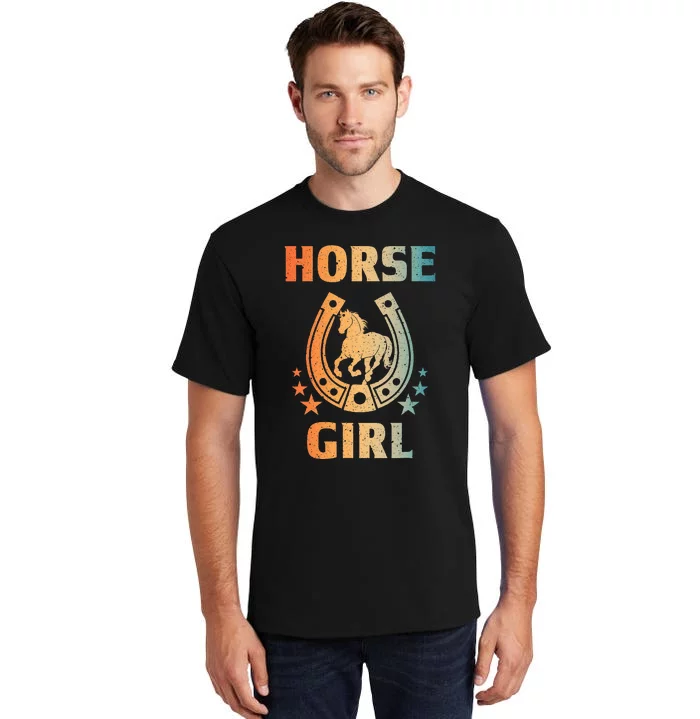 Horse Art For Women Horseback Riding Equestrian Tall T-Shirt