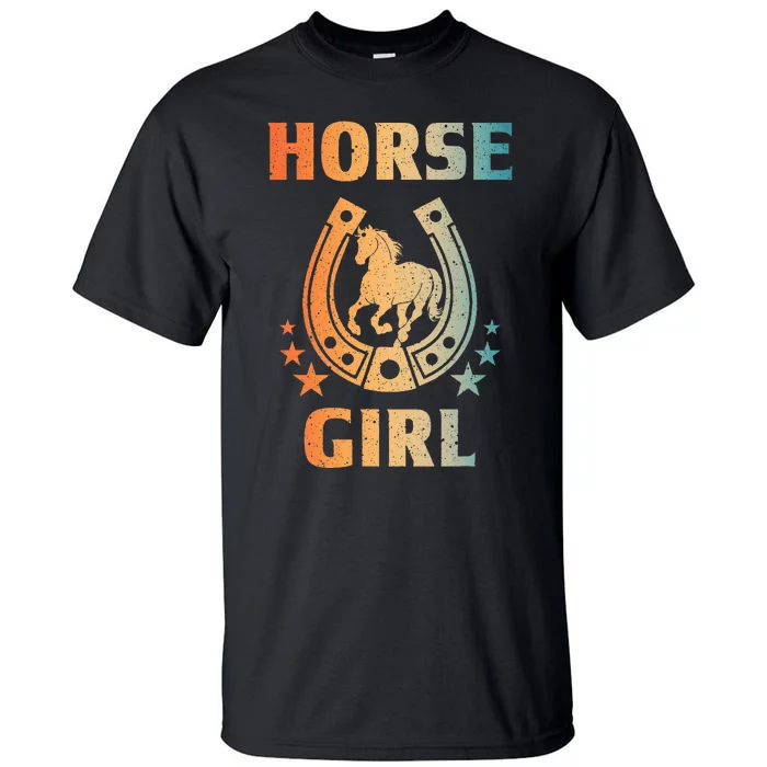 Horse Art For Women Horseback Riding Equestrian Tall T-Shirt