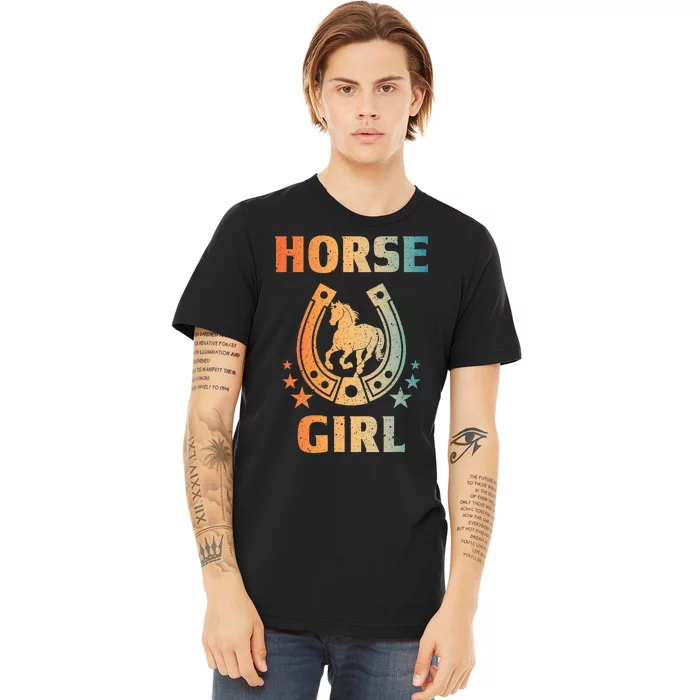 Horse Art For Women Horseback Riding Equestrian Premium T-Shirt