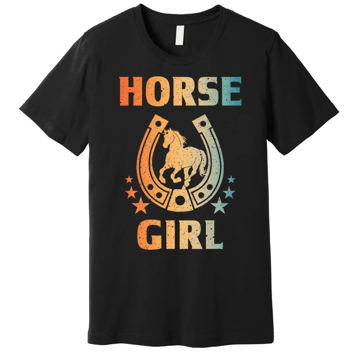 Horse Art For Women Horseback Riding Equestrian Premium T-Shirt