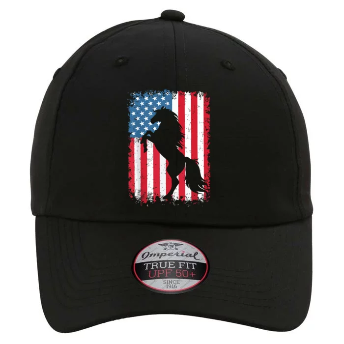 Horse American Flag USA 4th Of July Men Women Boy Girl The Original Performance Cap