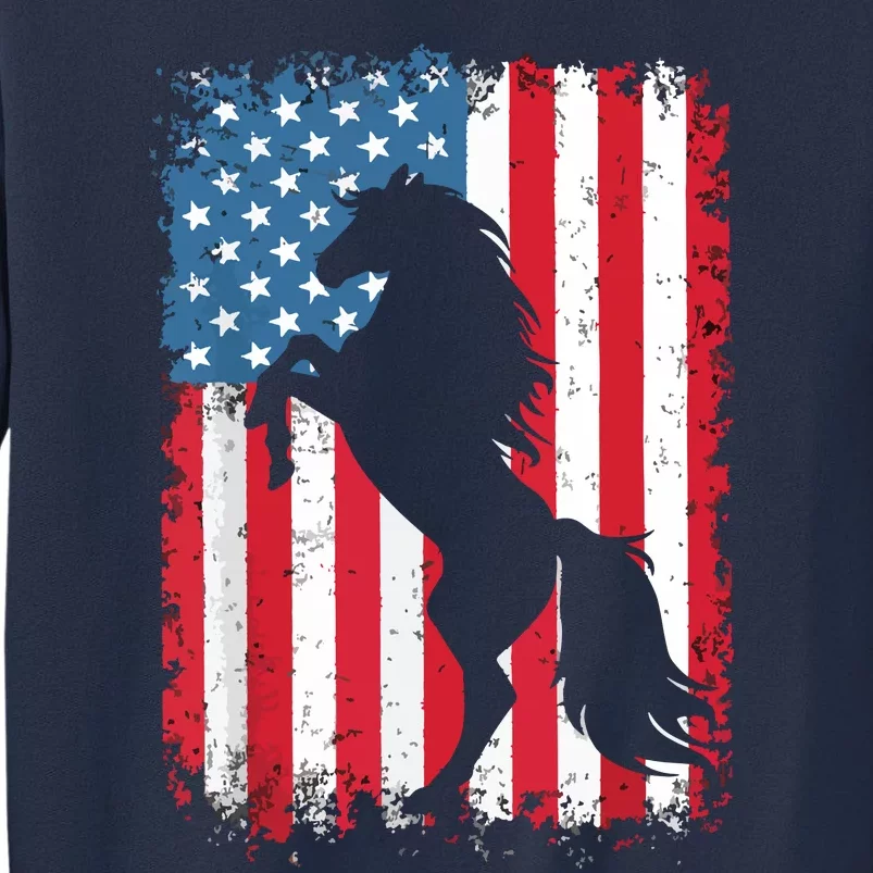 Horse American Flag USA 4th Of July Men Women Boy Girl Sweatshirt