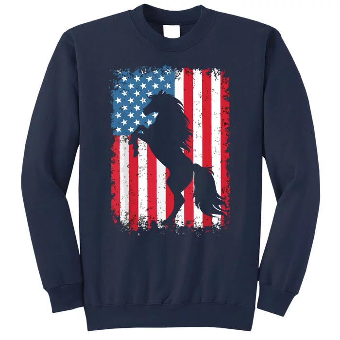 Horse American Flag USA 4th Of July Men Women Boy Girl Sweatshirt