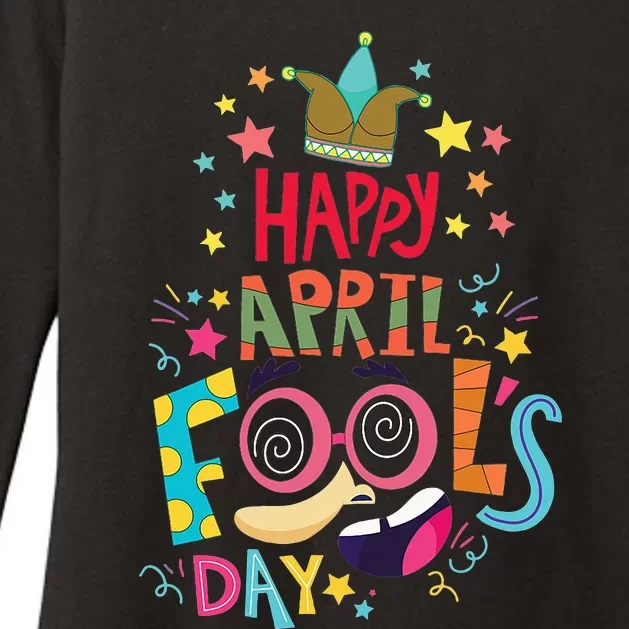 Happy April Fool's Day Joke Funny Womens CVC Long Sleeve Shirt