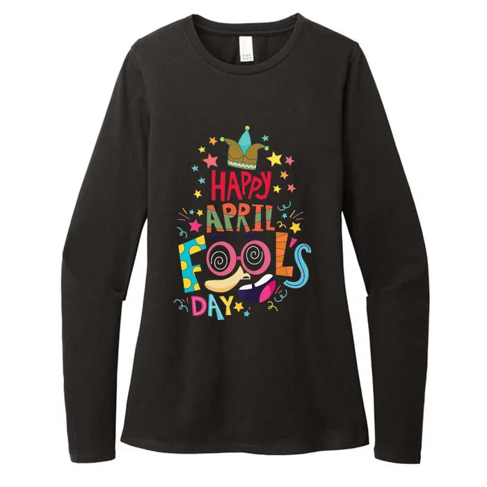 Happy April Fool's Day Joke Funny Womens CVC Long Sleeve Shirt